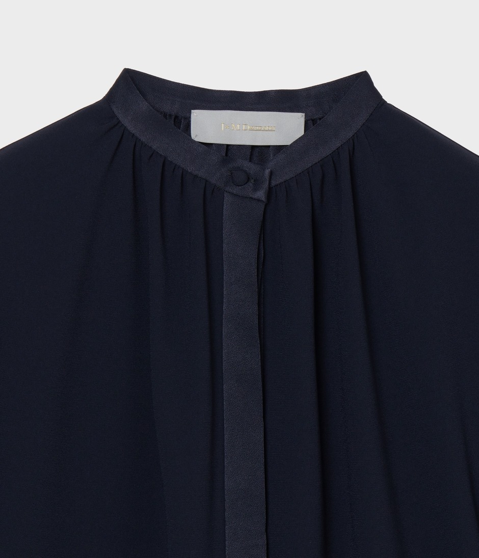 STAND COLLAR BLOUSE 詳細画像 NAVY 3