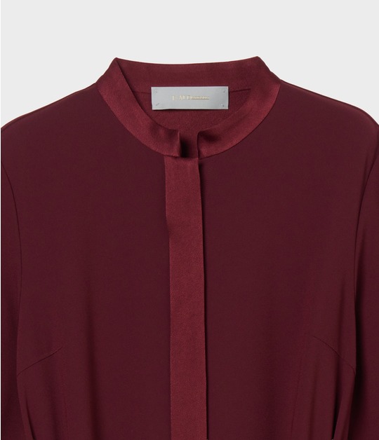 SATIN STAND COLLAR DRESS 詳細画像