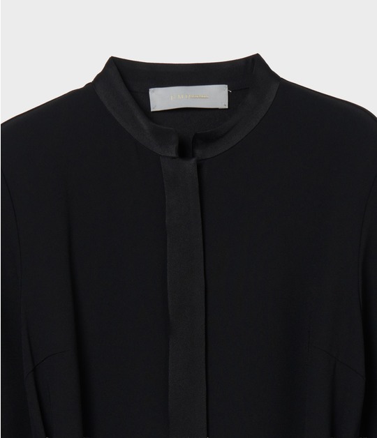 SATIN STAND COLLAR DRESS 詳細画像