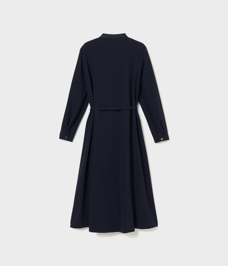 SATIN STAND COLLAR DRESS 詳細画像 NAVY 2