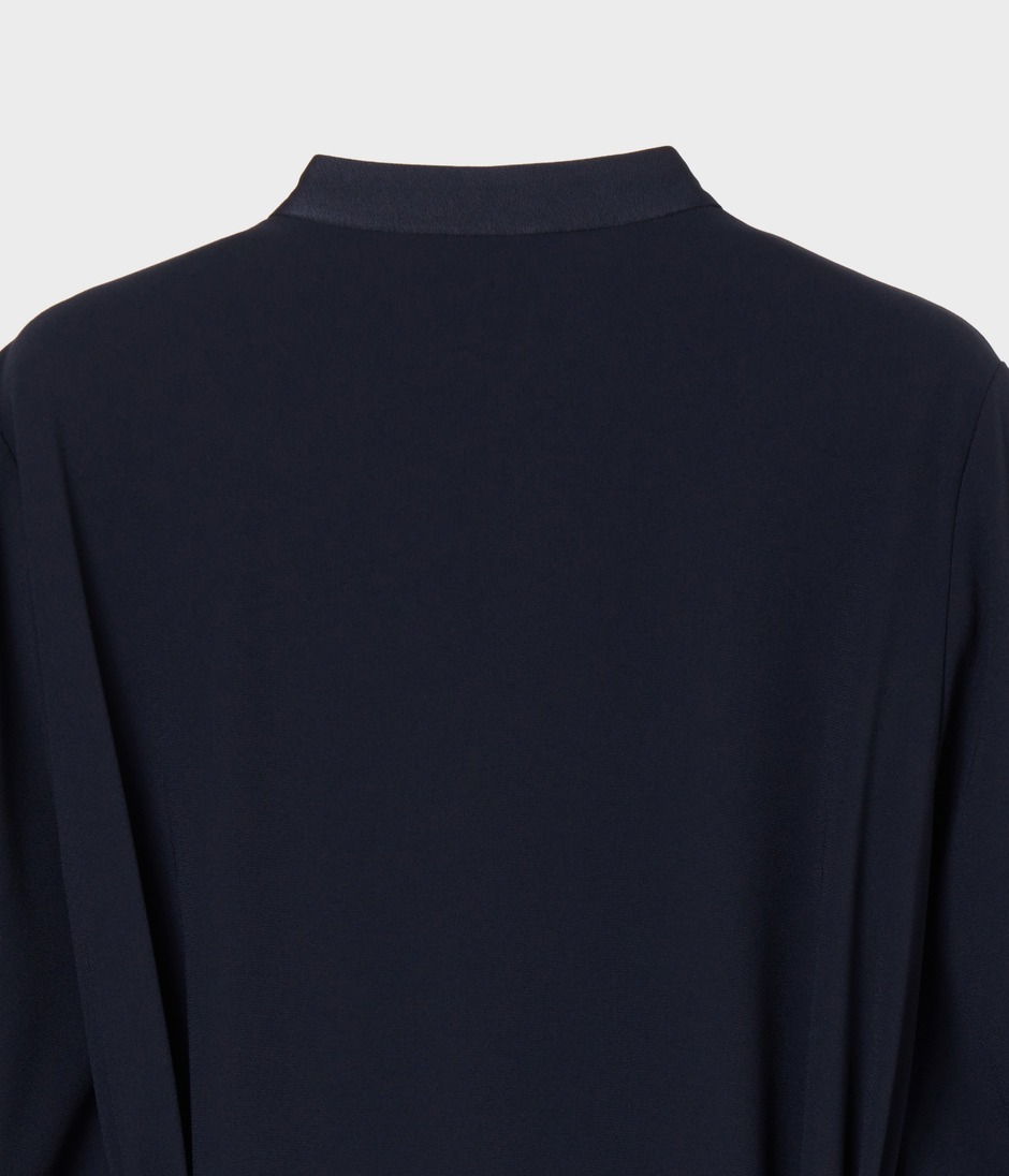 SATIN STAND COLLAR DRESS 詳細画像 NAVY 4