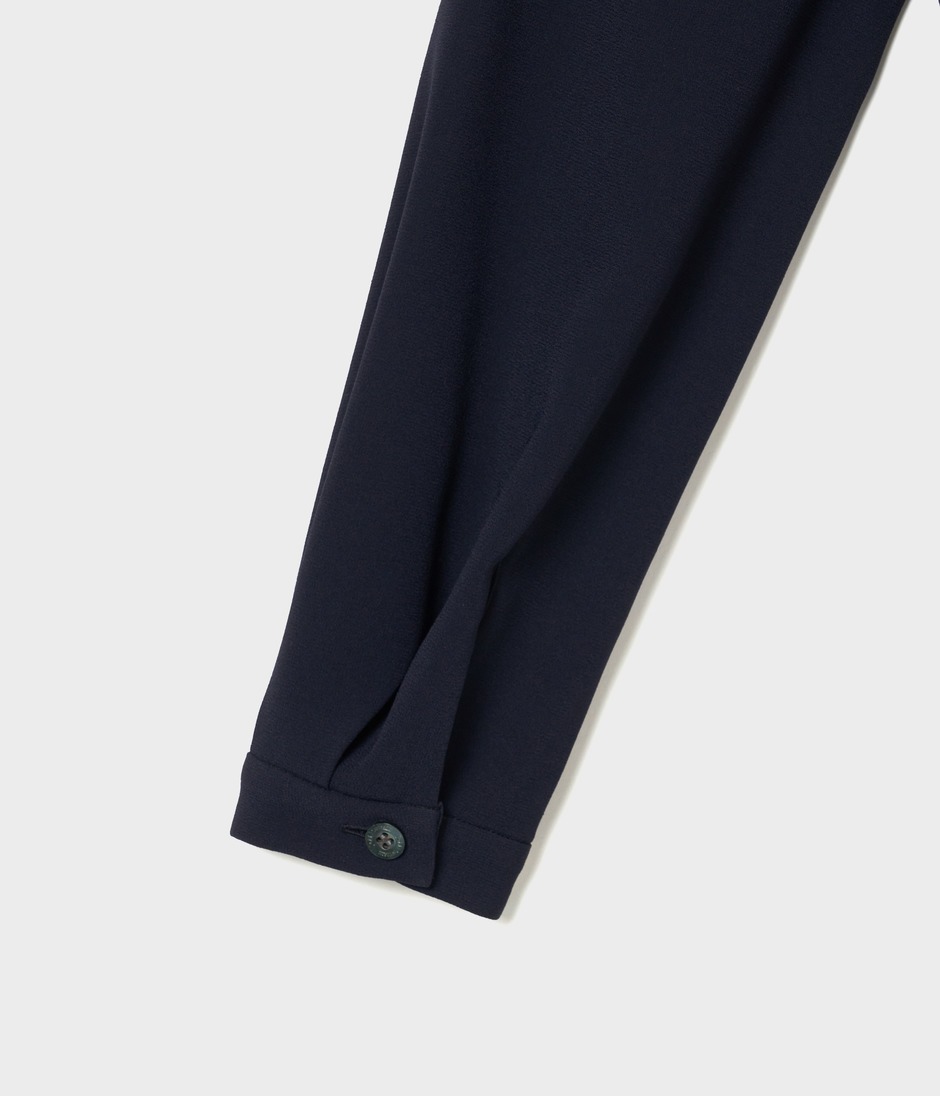 SATIN STAND COLLAR DRESS 詳細画像 NAVY 5