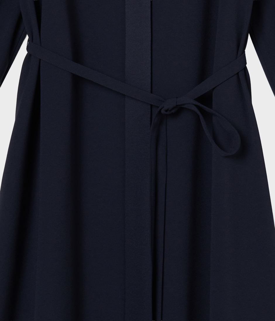 SATIN STAND COLLAR DRESS 詳細画像 NAVY 7