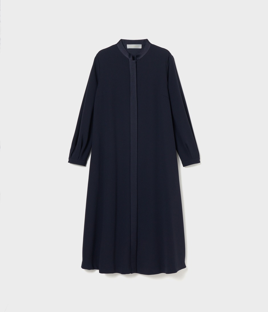 SATIN STAND COLLAR DRESS 詳細画像 NAVY 9