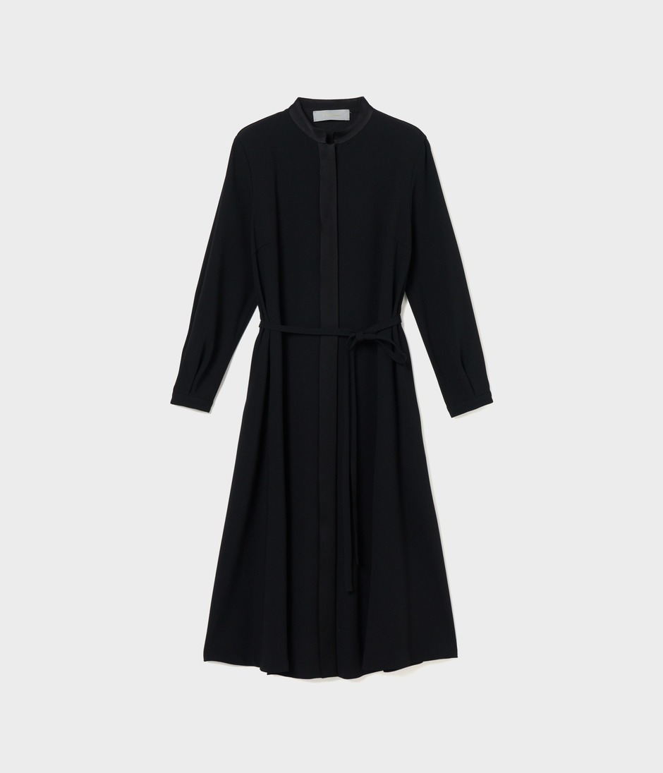 SATIN STAND COLLAR DRESS 詳細画像 BLACK 1