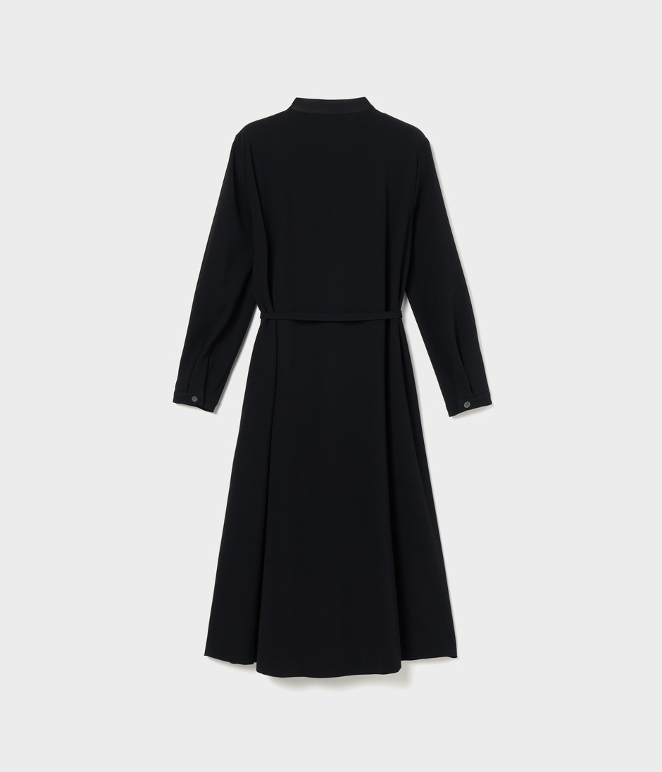 SATIN STAND COLLAR DRESS 詳細画像 BLACK 2