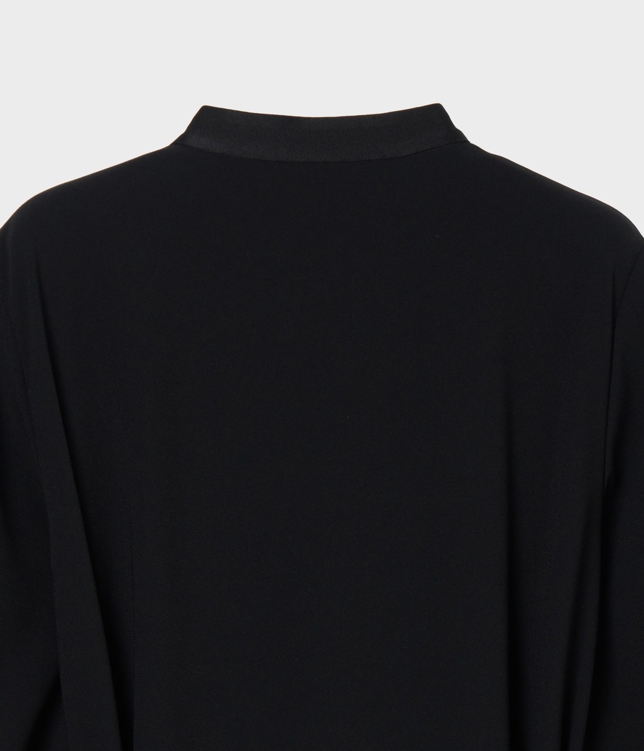 SATIN STAND COLLAR DRESS 詳細画像 BLACK 4