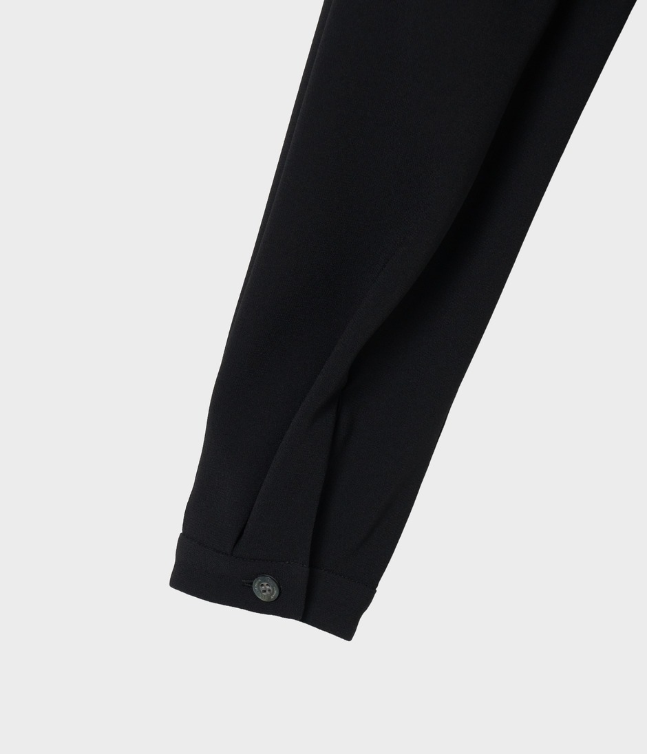 SATIN STAND COLLAR DRESS 詳細画像 BLACK 5