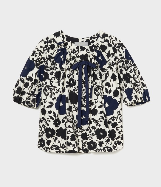 FLOWER SILHOUETTE PRINT TOP 詳細画像