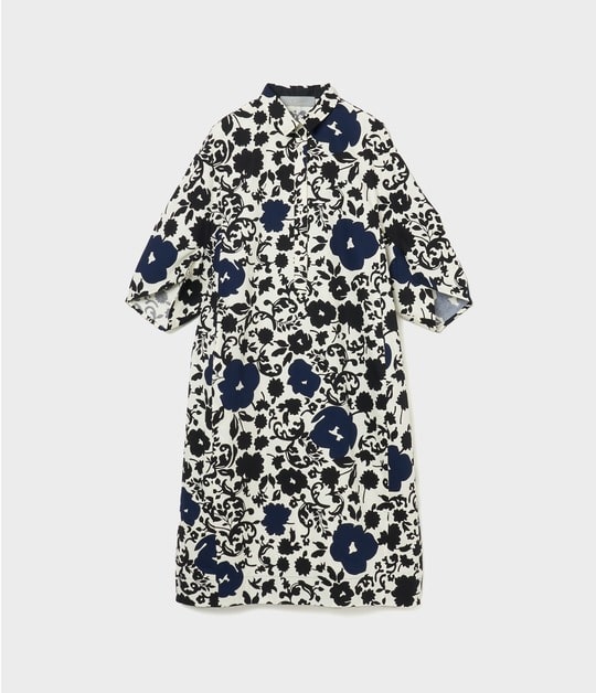 FLOWER SILHOUETTE PRINT DRESS 詳細画像