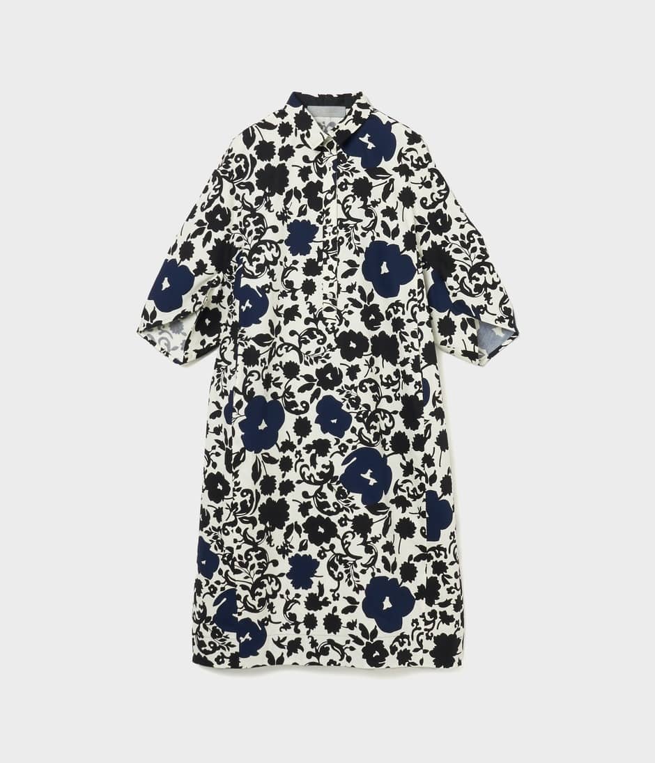 FLOWER SILHOUETTE PRINT DRESS 詳細画像 MULTI PATTERN 1