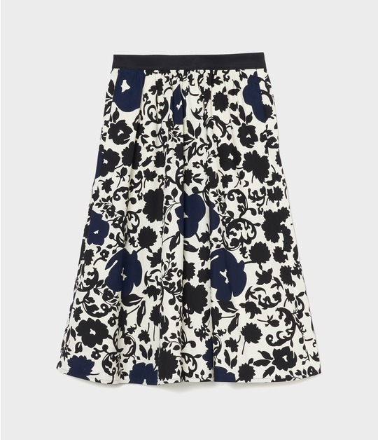 FLOWER SILHOUETTE PRINT SKIRT 詳細画像