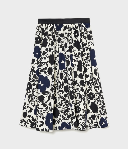 FLOWER SILHOUETTE PRINT SKIRT 詳細画像