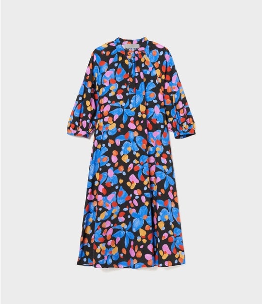 PAINT FLOWER PRINT RAGLAN DRESS 詳細画像