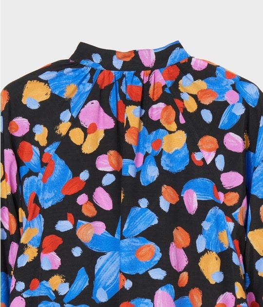 PAINT FLOWER PRINT RAGLAN DRESS 詳細画像