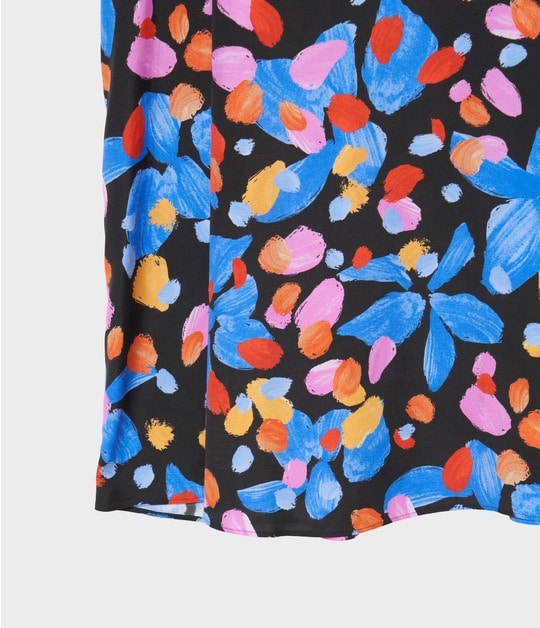 PAINT FLOWER PRINT RAGLAN DRESS 詳細画像