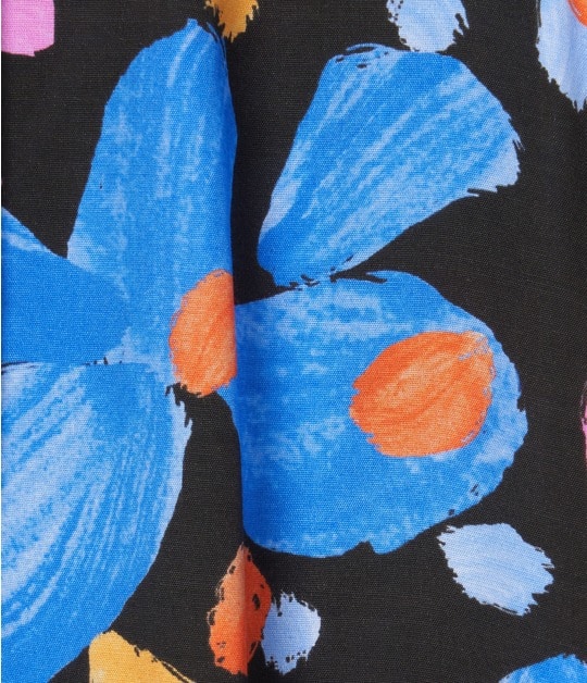 PAINT FLOWER PRINT RAGLAN DRESS 詳細画像