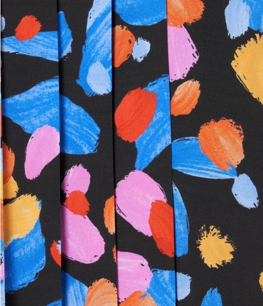 PAINT FLOWER PRINT PLEATS WRAPSK 詳細画像