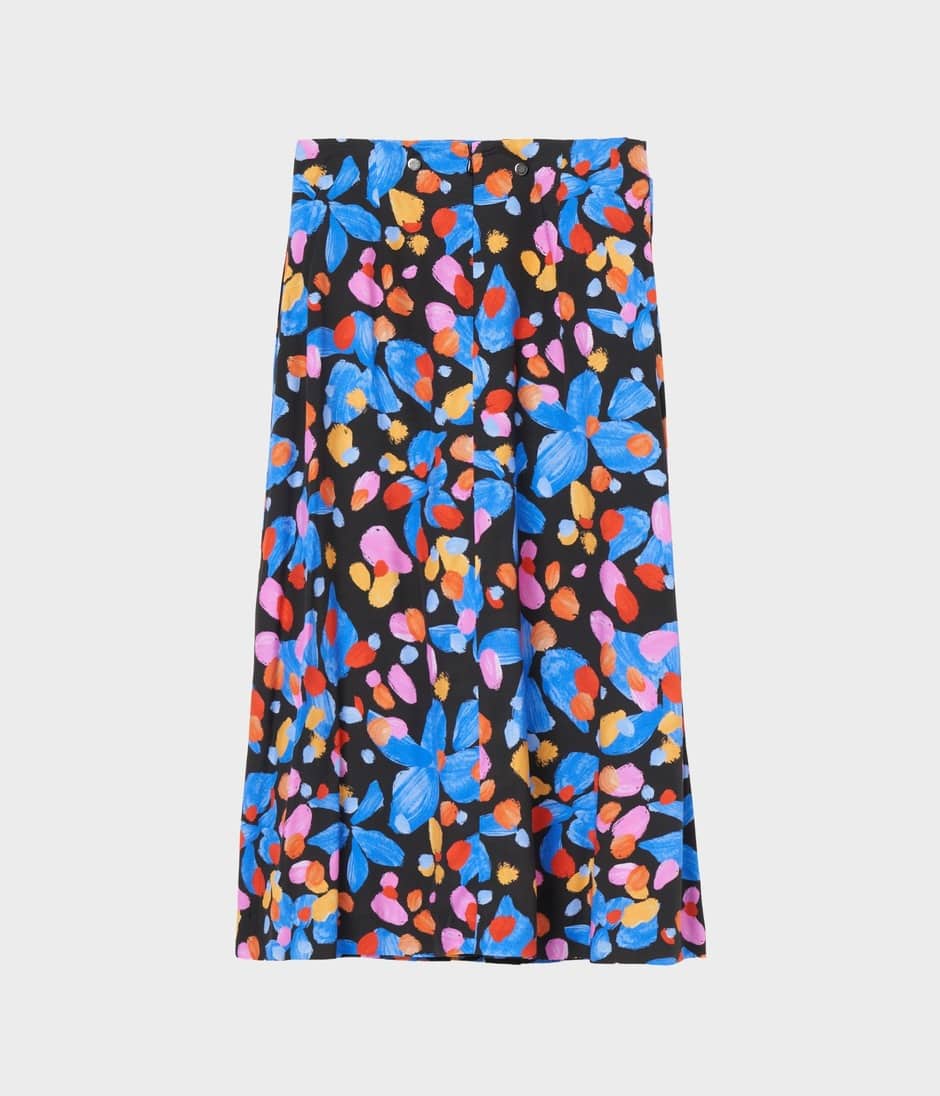 PAINT FLOWER PRINT PLEATS WRAPSK 詳細画像 MULTI PATTERN 2