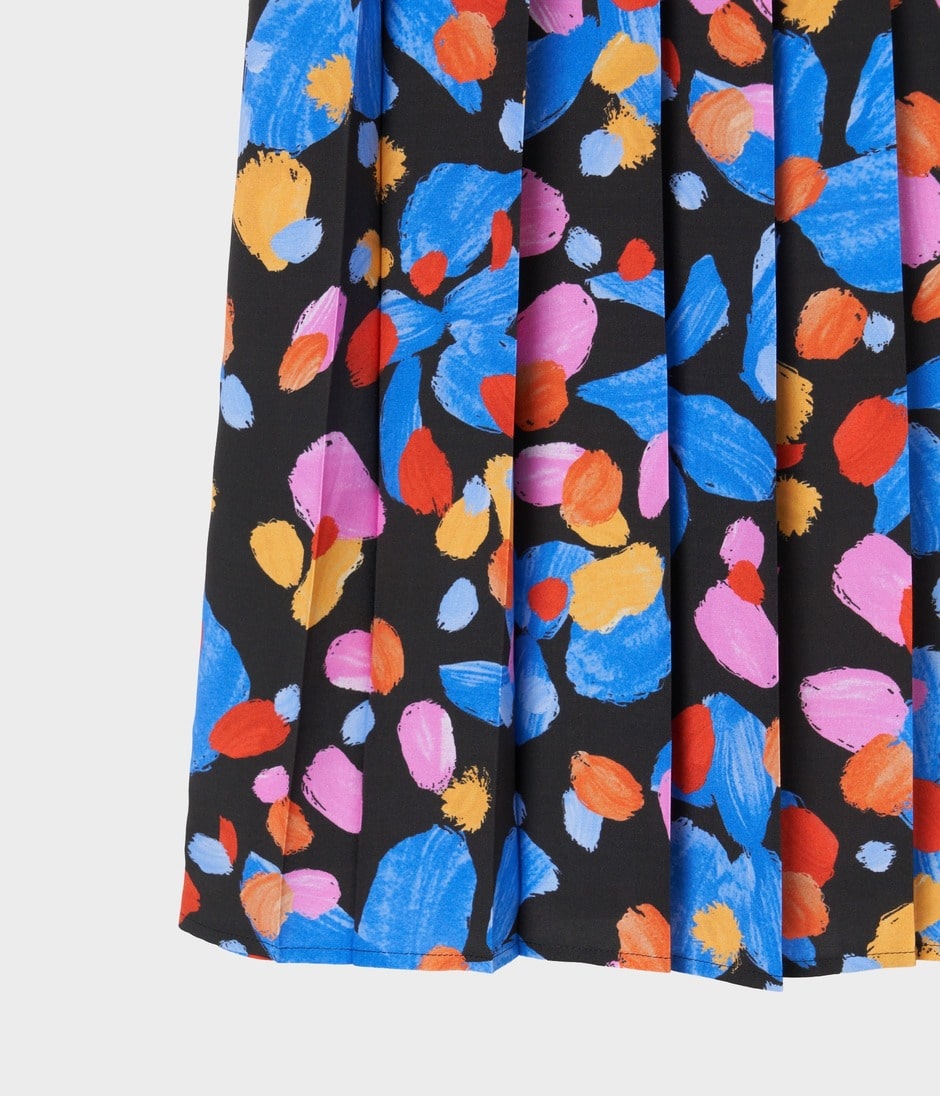 PAINT FLOWER PRINT PLEATS WRAPSK 詳細画像 MULTI PATTERN 5