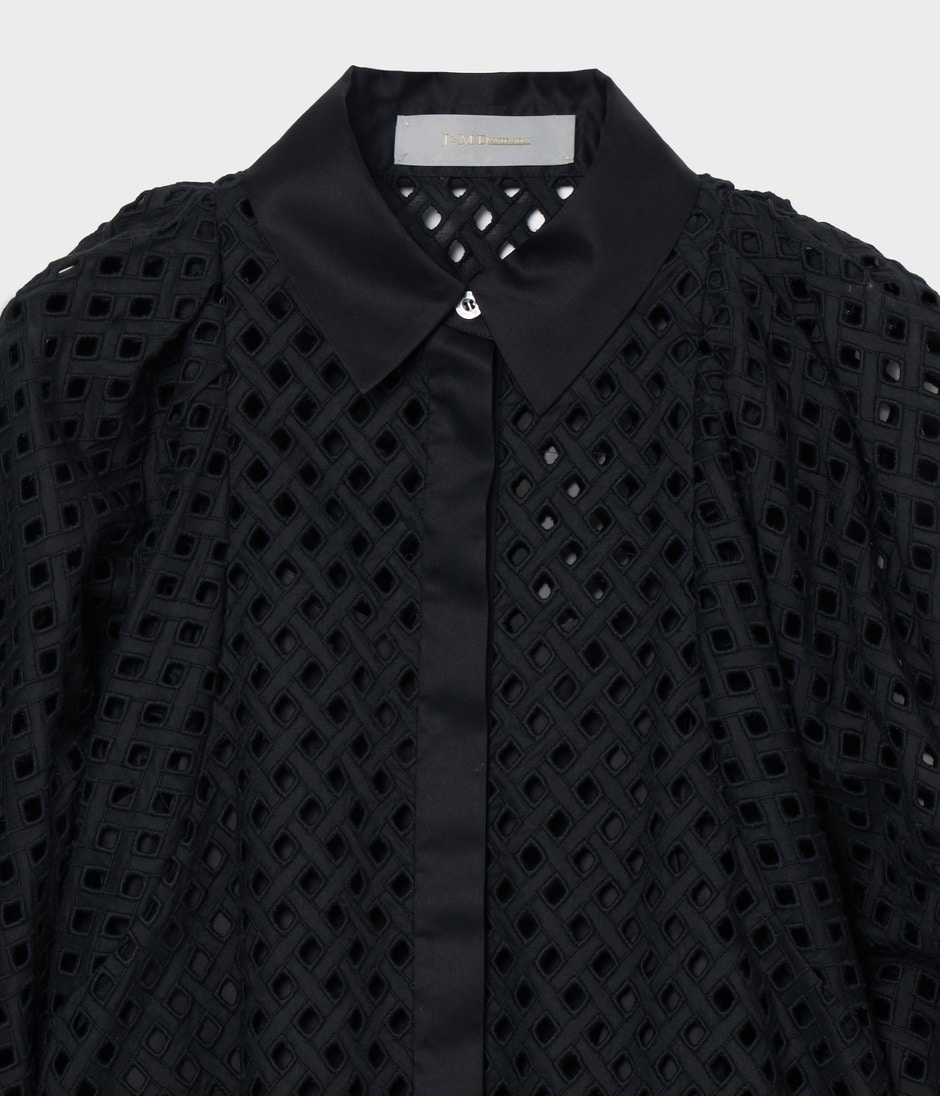 BALLER LACE VOLUME SLEEVE BLOUSE 詳細画像 BLACK 3