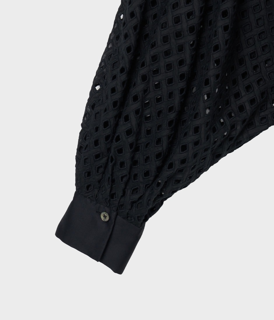 BALLER LACE VOLUME SLEEVE BLOUSE 詳細画像 BLACK 5