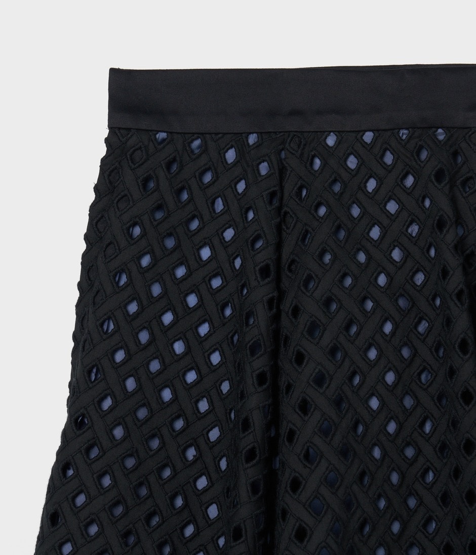 BALLER LACE GATHERED SKIRT 詳細画像 BLACK 4