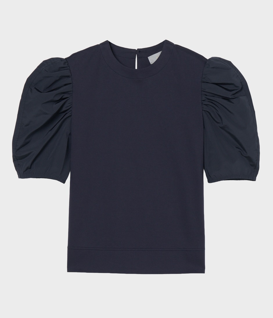 VOLUME GATHER SLEEVE TOP 詳細画像 NAVY 1