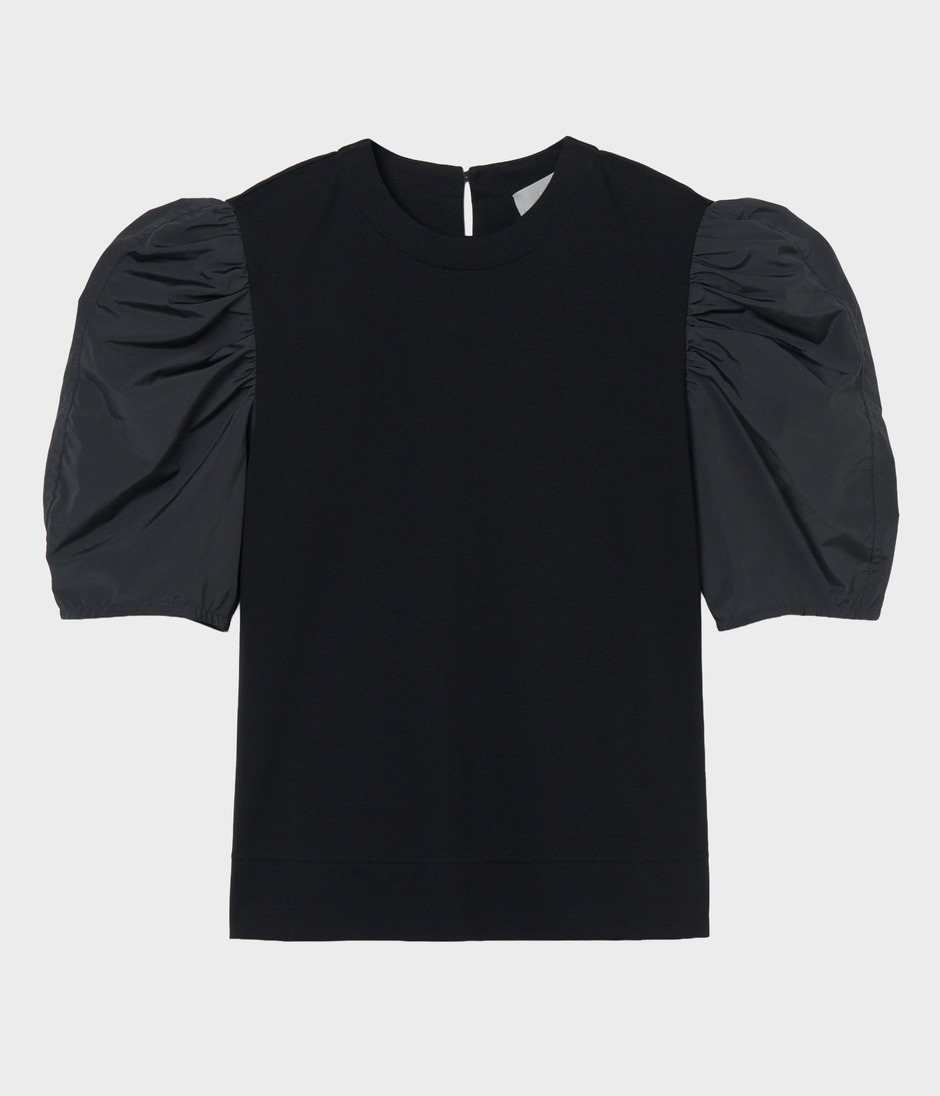 VOLUME GATHER SLEEVE TOP 詳細画像 BLACK 1