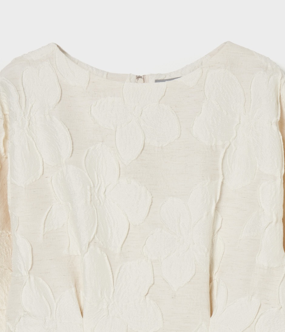 FLOWER MATELASSE DRESS 詳細画像 OFF WHITE 3