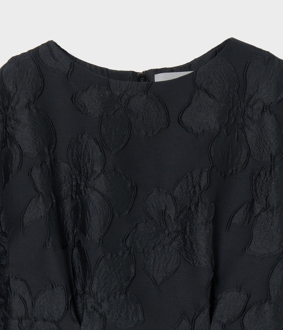 FLOWER MATELASSE DRESS 詳細画像 COMPLETELY BLACK 3