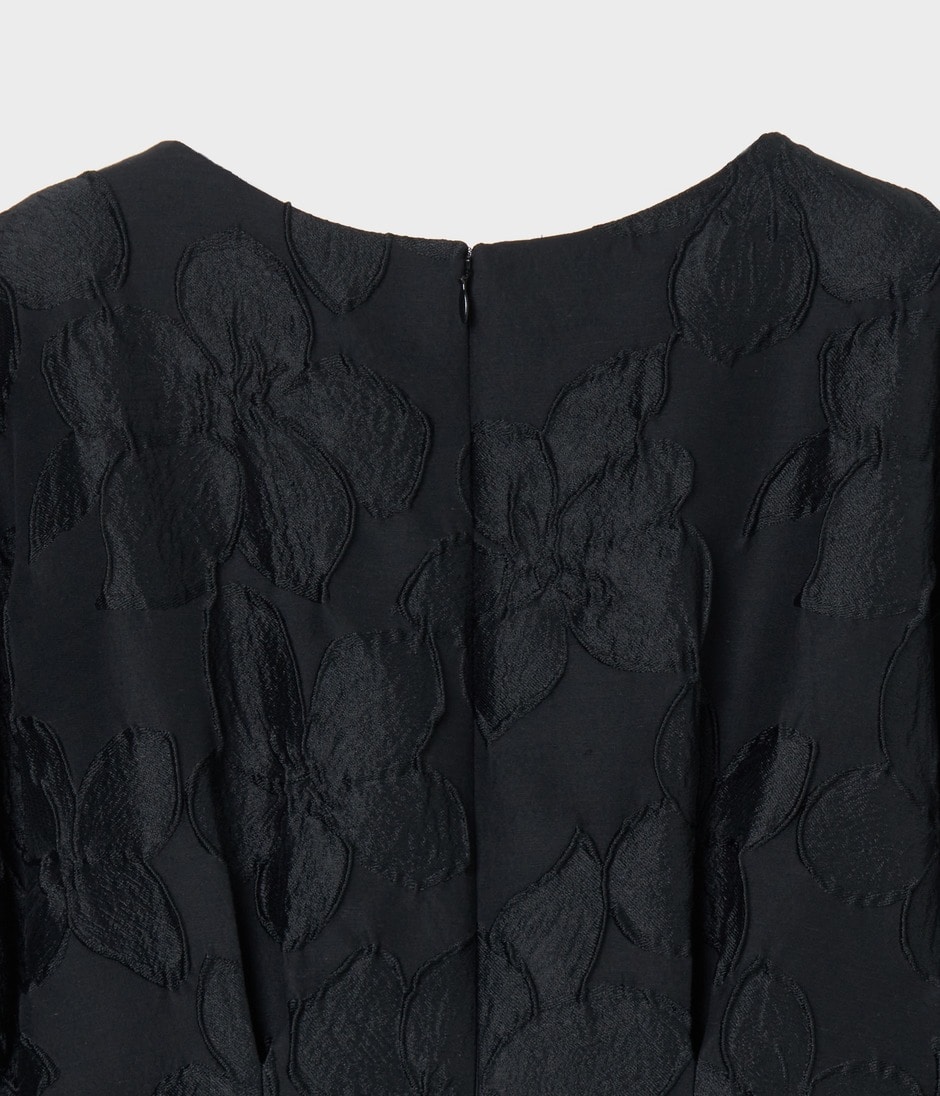 FLOWER MATELASSE DRESS 詳細画像 COMPLETELY BLACK 4