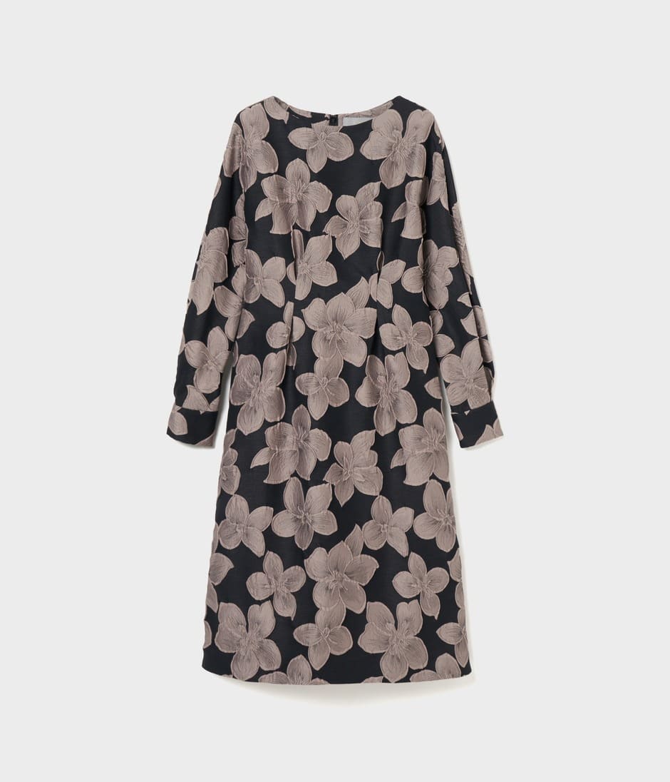 FLOWER MATELASSE DRESS 詳細画像 BLACK 1