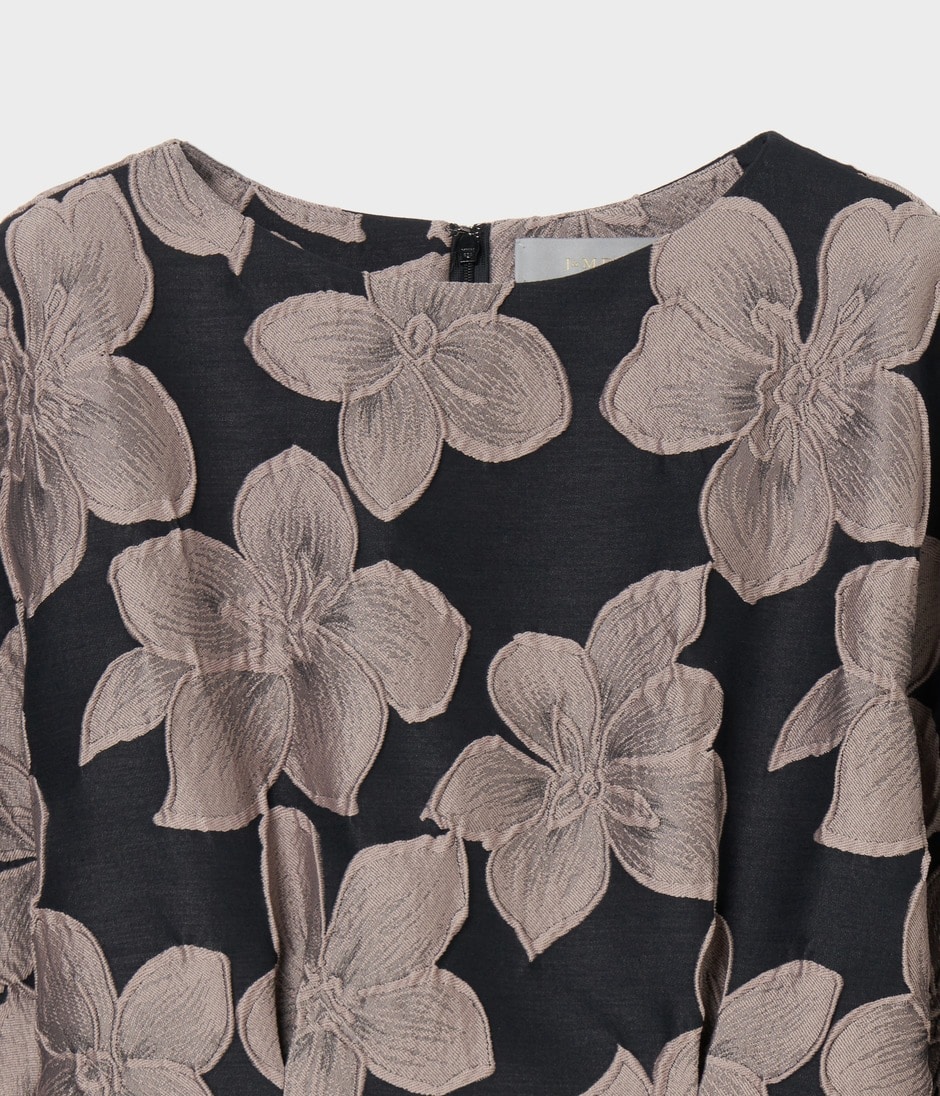 FLOWER MATELASSE DRESS 詳細画像 BLACK 3
