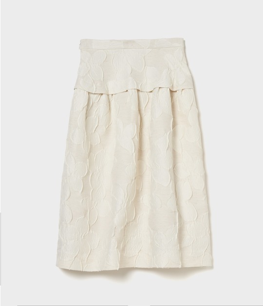 FLOWER MATELASSE TUCKED FLARE SK 詳細画像