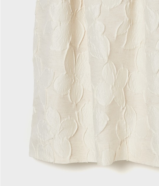 FLOWER MATELASSE TUCKED FLARE SK 詳細画像