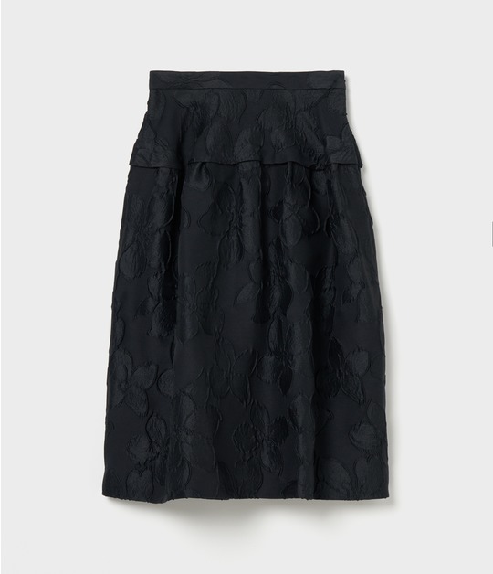 FLOWER MATELASSE TUCKED FLARE SK 詳細画像