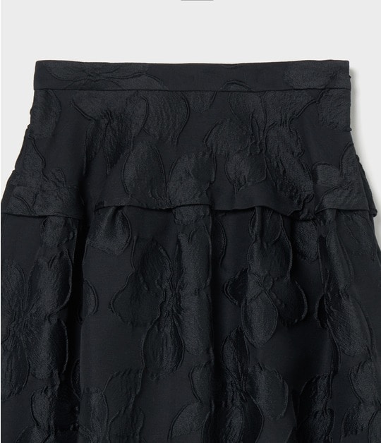FLOWER MATELASSE TUCKED FLARE SK 詳細画像