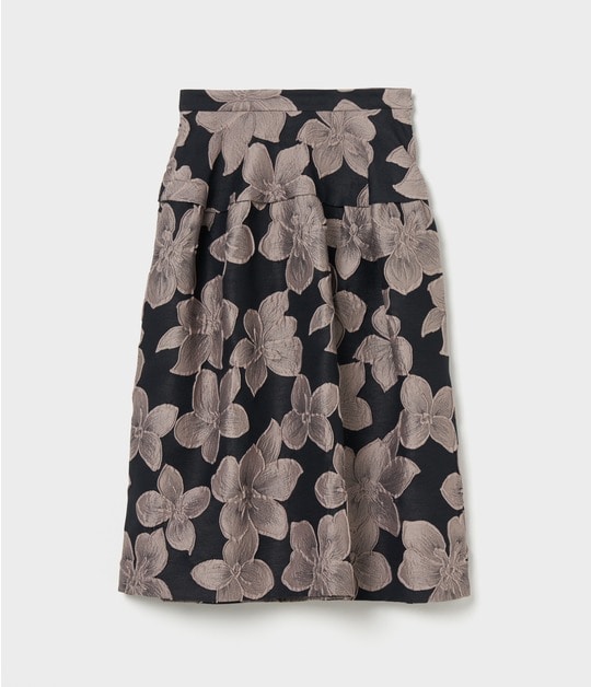 FLOWER MATELASSE TUCKED FLARE SK 詳細画像