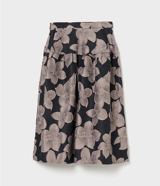 FLOWER MATELASSE TUCKED FLARE SK 詳細画像