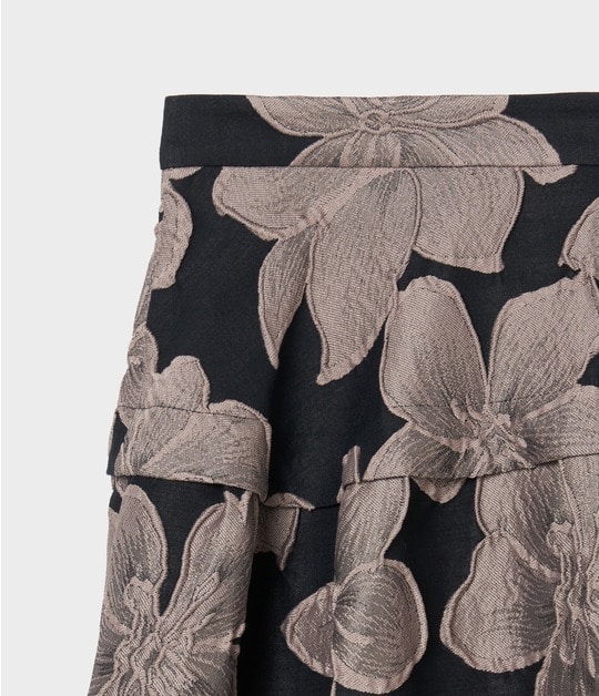 FLOWER MATELASSE TUCKED FLARE SK 詳細画像
