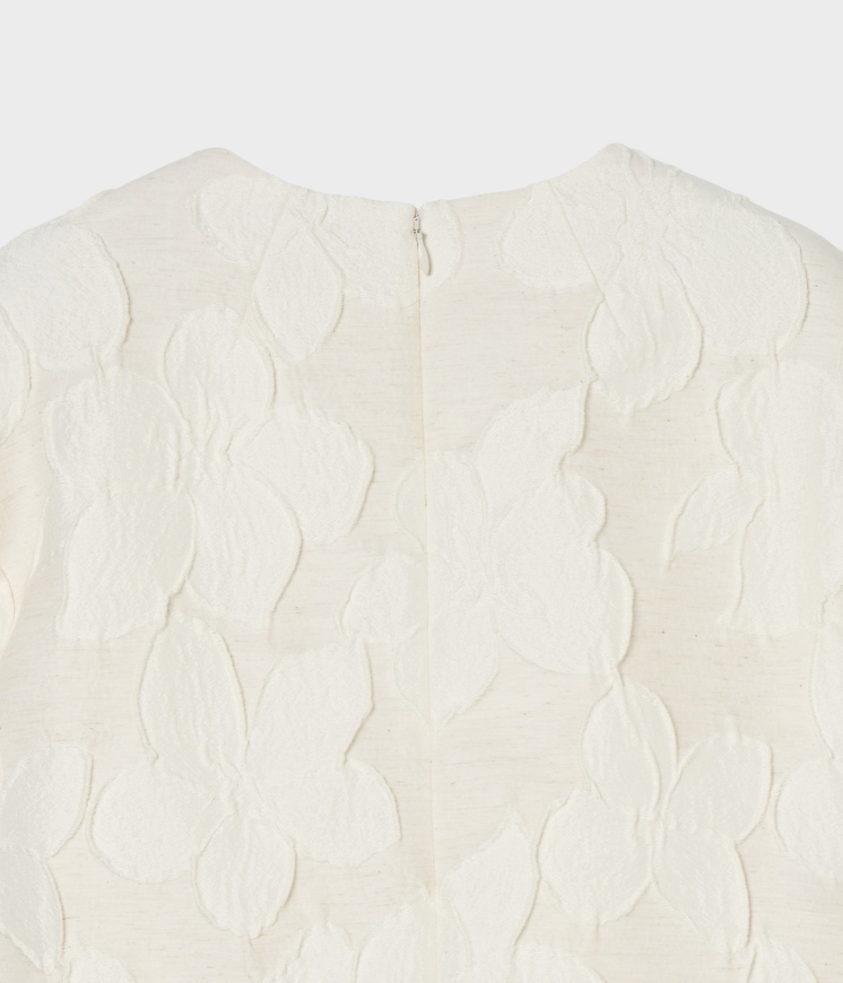 FLOWER MATELASSE TOP 詳細画像 OFF WHITE 4