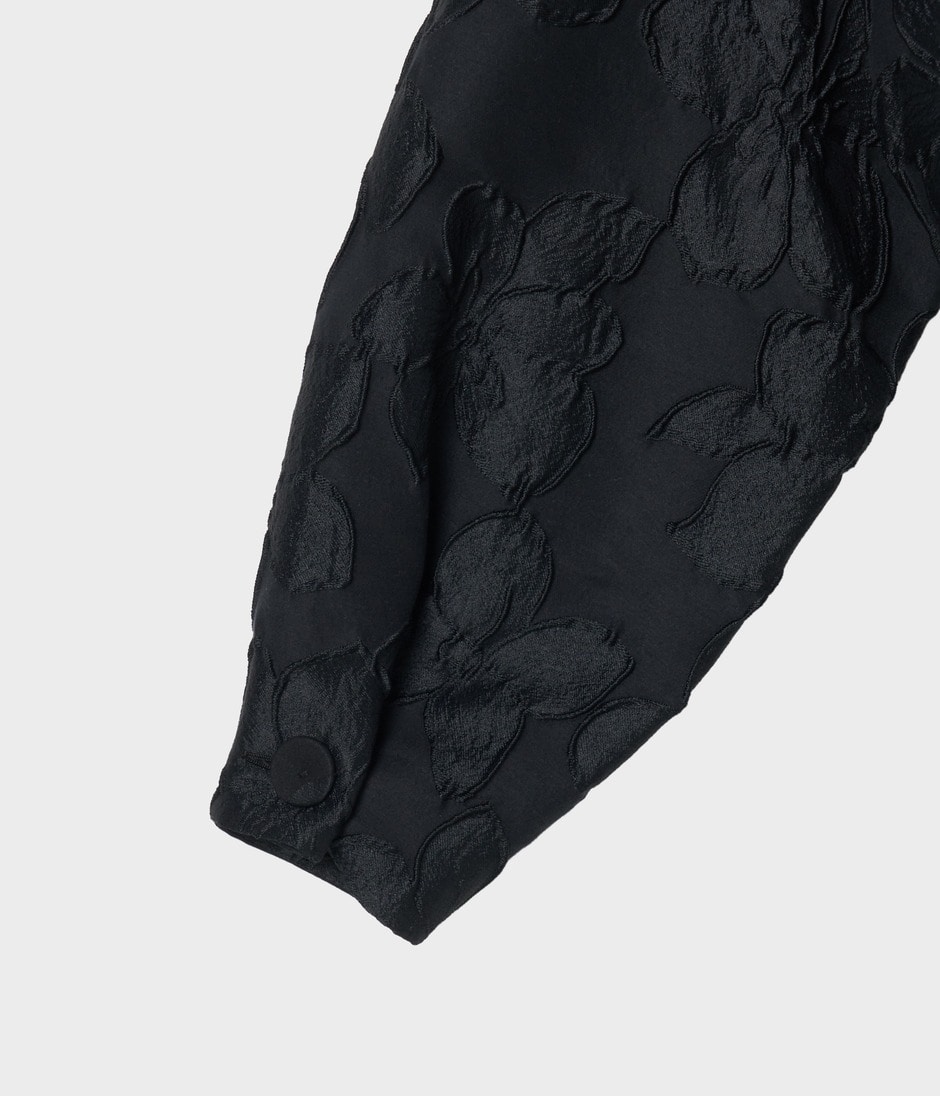 FLOWER MATELASSE TOP 詳細画像 COMPLETELY BLACK 5