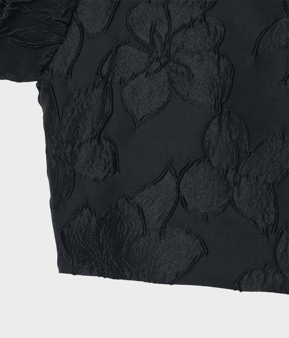 FLOWER MATELASSE TOP 詳細画像 COMPLETELY BLACK 6