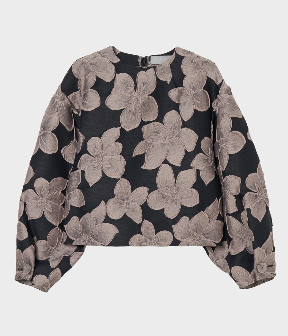 FLOWER MATELASSE TOP 詳細画像 BLACK 1