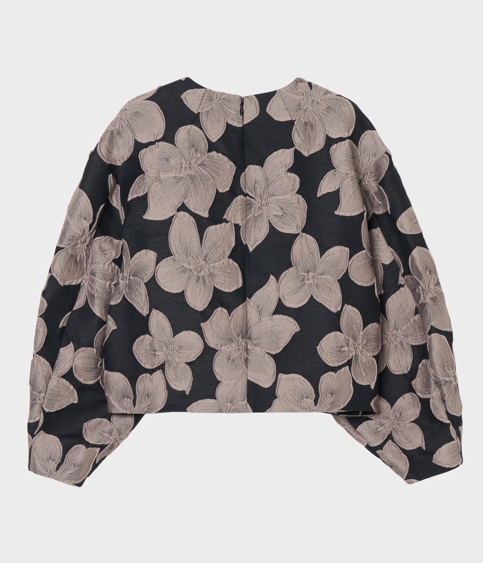 FLOWER MATELASSE TOP 詳細画像 BLACK 2