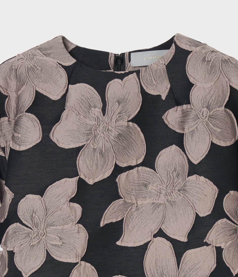 FLOWER MATELASSE TOP 詳細画像 BLACK 3