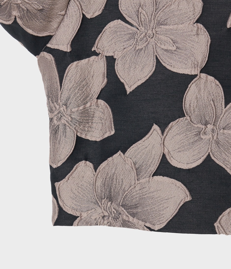 FLOWER MATELASSE TOP 詳細画像 BLACK 6