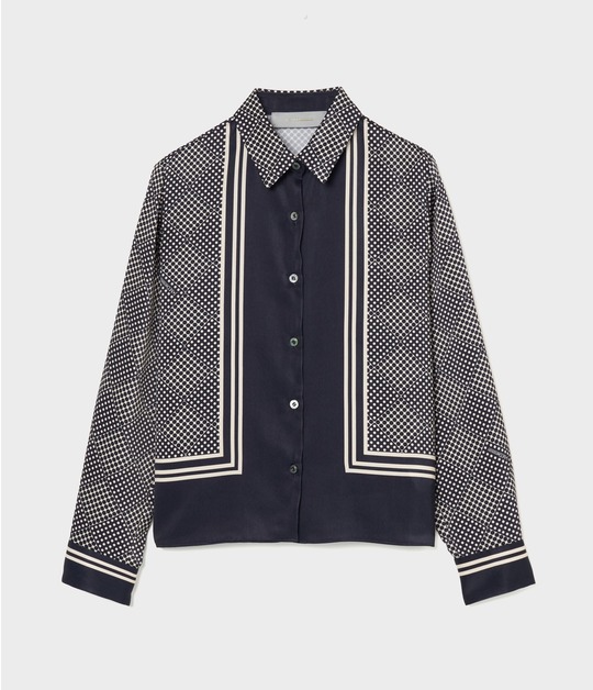 SCARF PANEL PATTERN BLOUSE 詳細画像