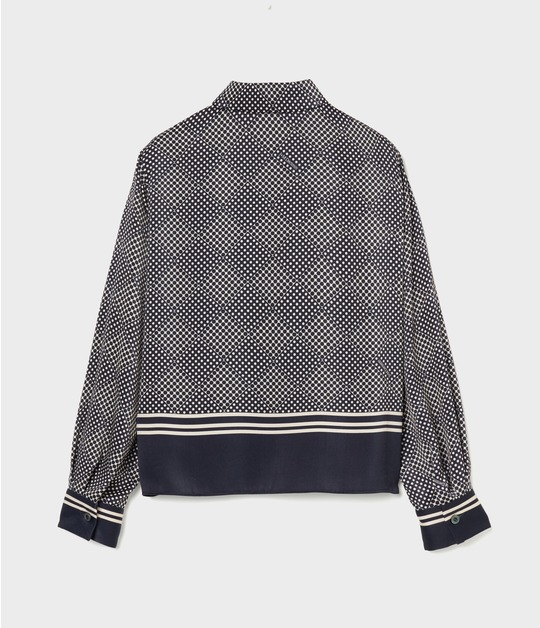 SCARF PANEL PATTERN BLOUSE 詳細画像
